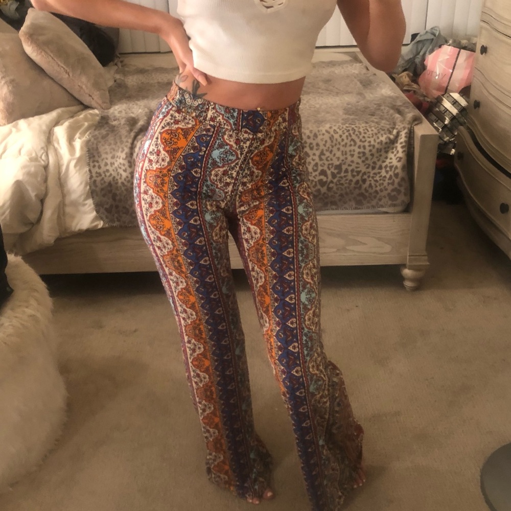 Pattern stretch pants